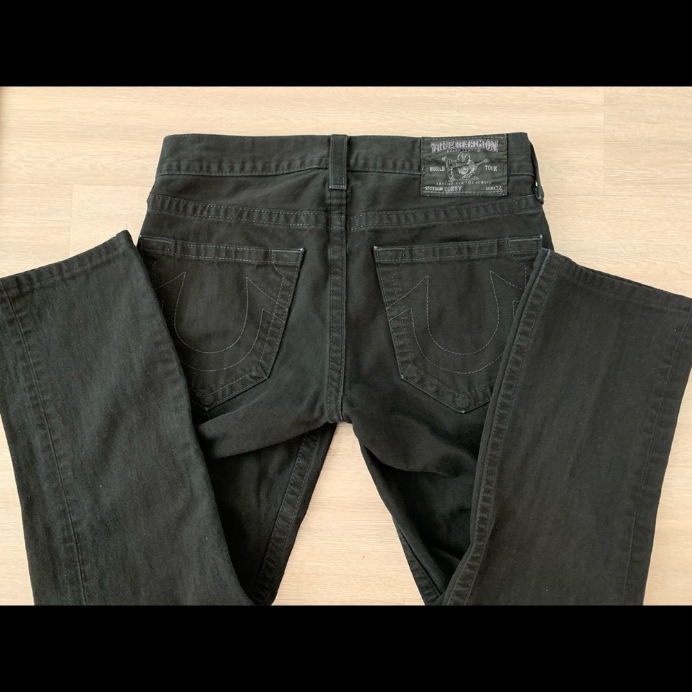 True Religion Jeans in Black Mens Size 32 x 30